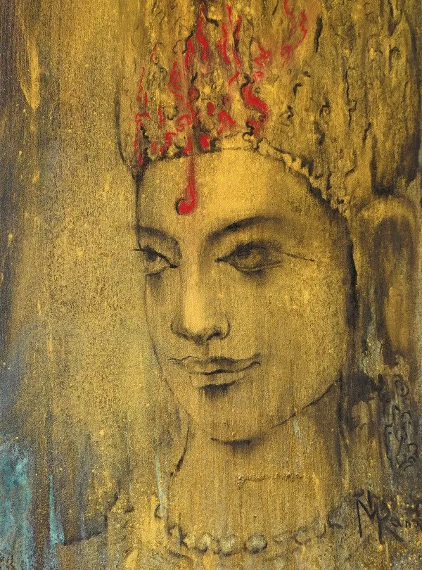 Painting by Guru Mai Ram, The Goddess of Golden Autumn