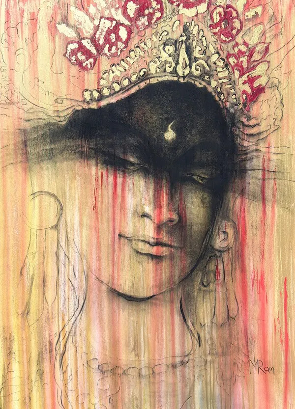 Painting by Guru Mai Ram, The Goddess of the Night