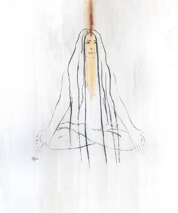 Painting by Guru Mai Ram, Padmasana – Perfection
