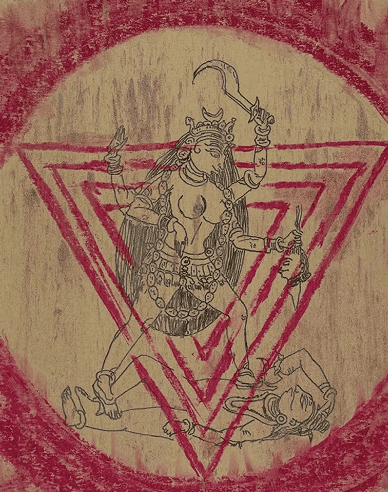 Painting by Guru Mai Ram, Goddess Kali – Black Goddess